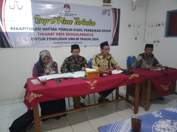 RAPAT PLENO TERBUKA REKAPITULASI DAFTAR PEMILIH SEMENTARA HASIL PERBAIKAN (DPSH) AKHIRPada Hari Jum'at, 2 Juni 2023, diadakan Rapat Pleno Terbuka Rekapitulasi Daftar Pemilih Sementara Hasil Perbaikan (DPSHP) Akhir untuk Pemil