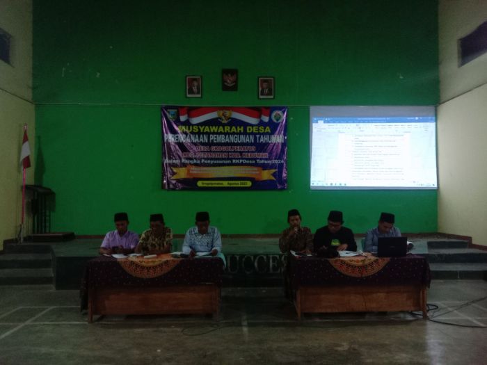 MUSYAWARAH DESA PERENCANAAN PEMBANGUNAN TAHUNAN TA 2024 DALAM RANGKA PENYUSUNAN RKPDESA TA 2024